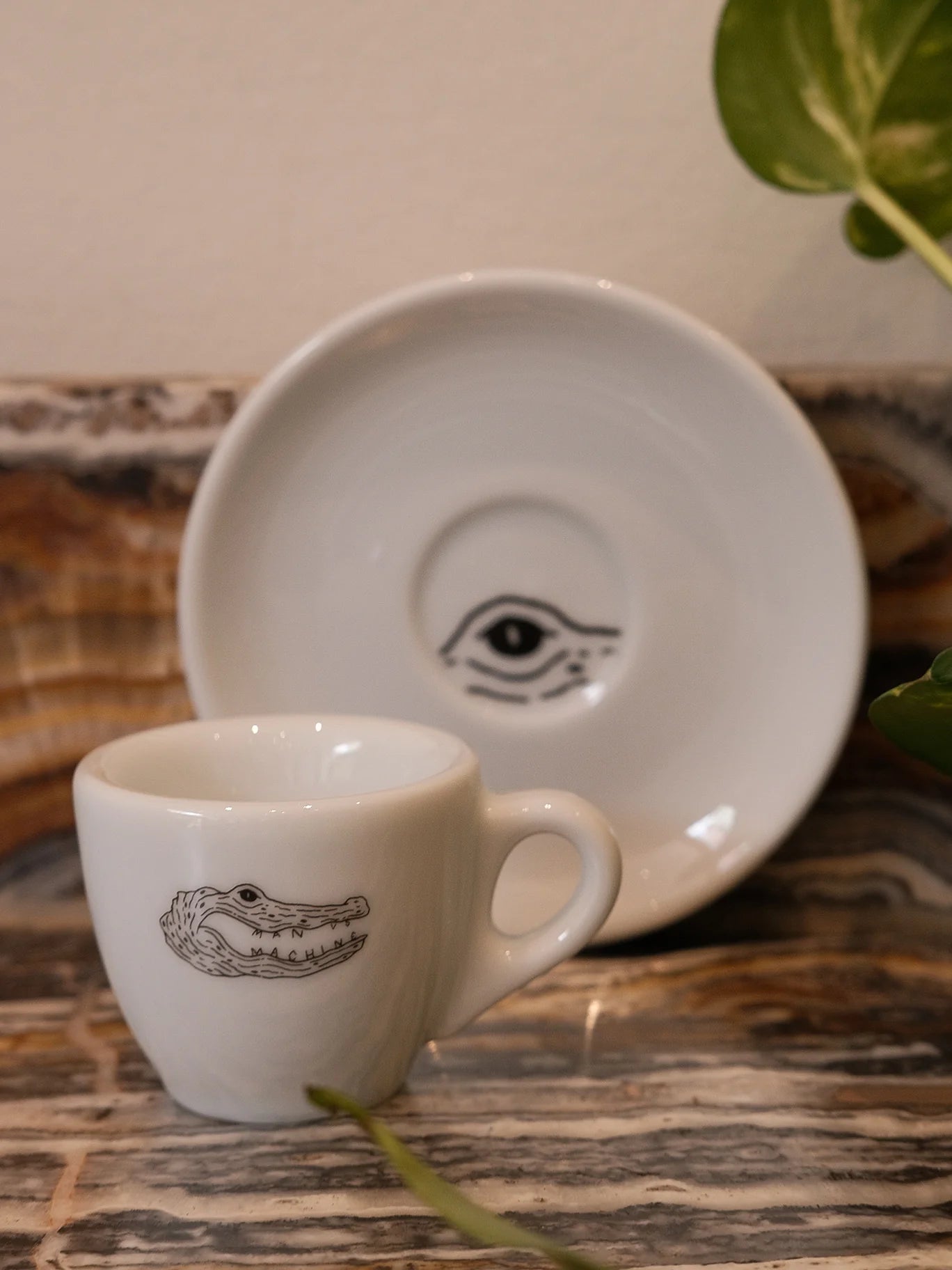 MVSM CROCODILE LOGO ESPRESSO CUP