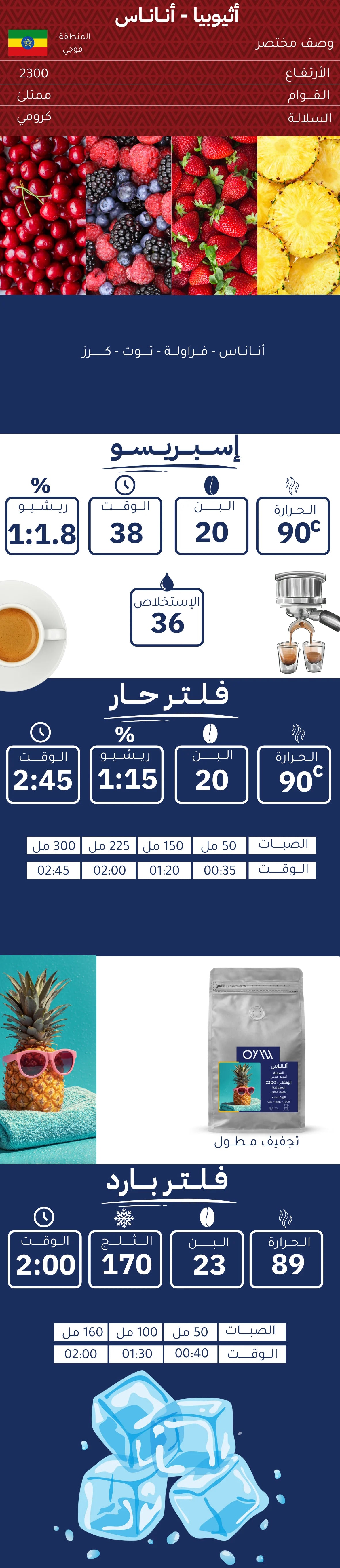 اثيوبيا أناناس - 250 جرام - محصول فاخر
