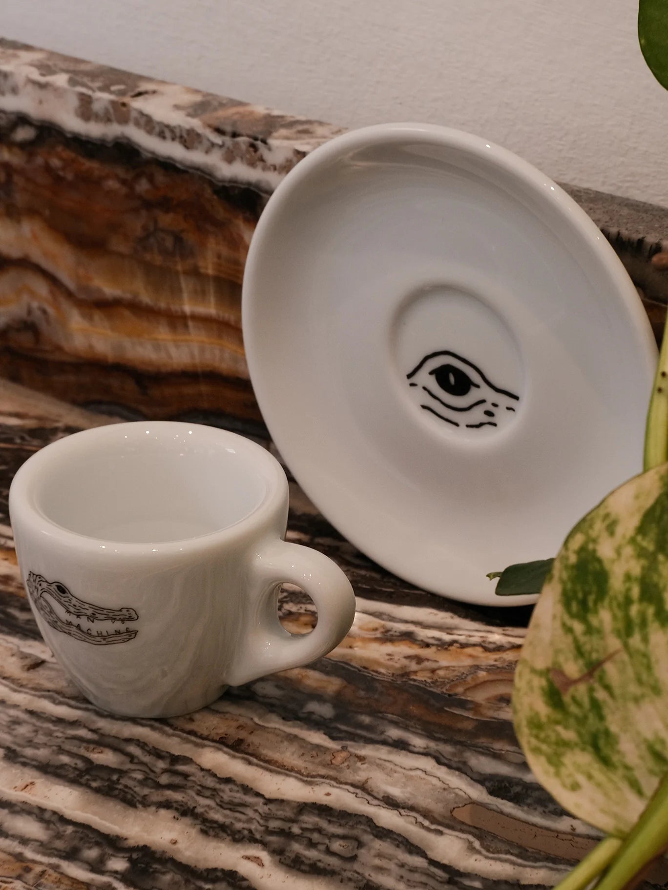 MVSM CROCODILE LOGO ESPRESSO CUP
