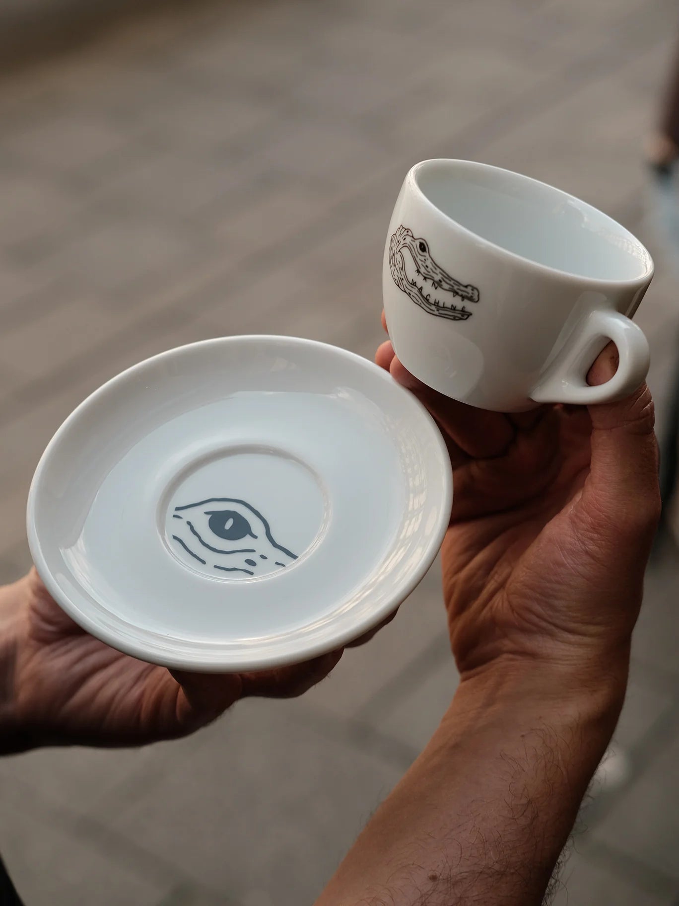 MVSM CROCODILE LOGO CAPPUCCINO CUP 180ml